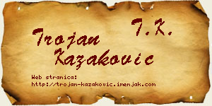 Trojan Kazaković vizit kartica
